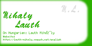 mihaly lauth business card